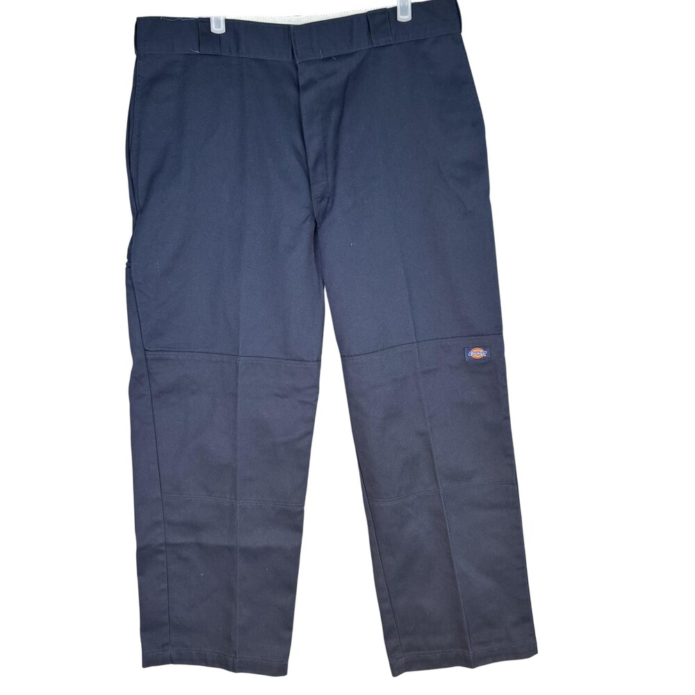 Dickies Double Knee Work Pants Mens 38x30 Navy Blue Durable Utility Workwear